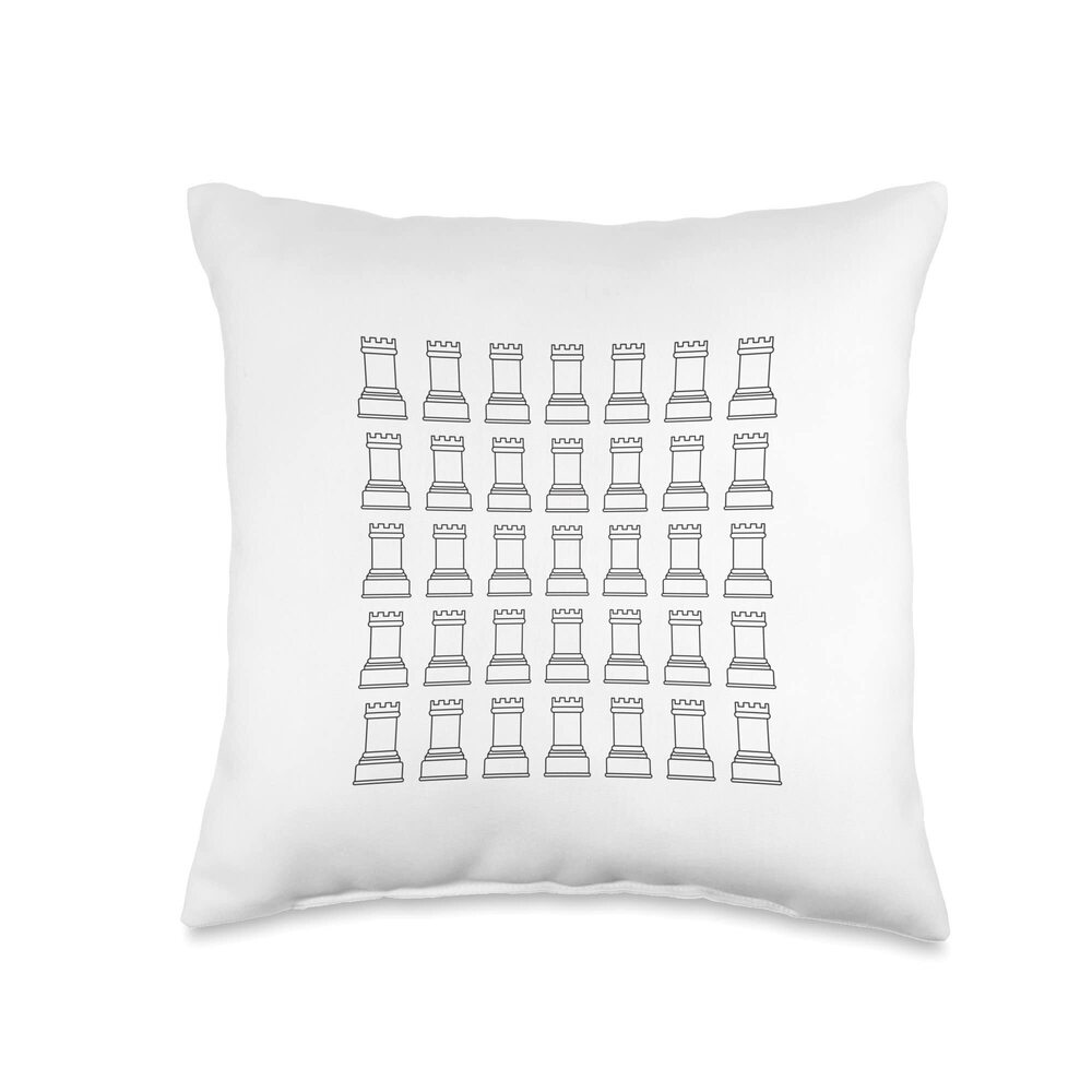 4810 Chess Piece pattern, rook chessboard Throw Pillow